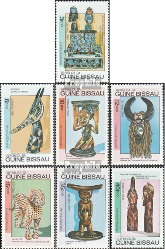 Briefmarken Guinea-Bissau 1984 Mi 786-792 (kompl.Ausg.) postfrisch Afrikanische Kunst