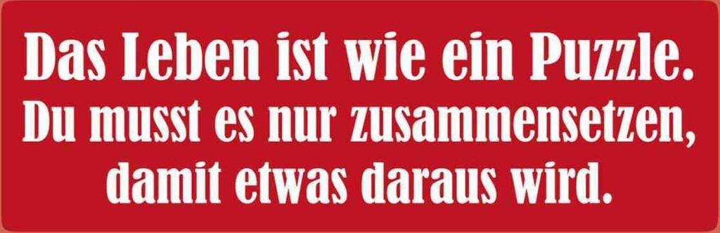 vianmo Holzschild 10x27 cm Leben ist wie Puzzle Dekoration
