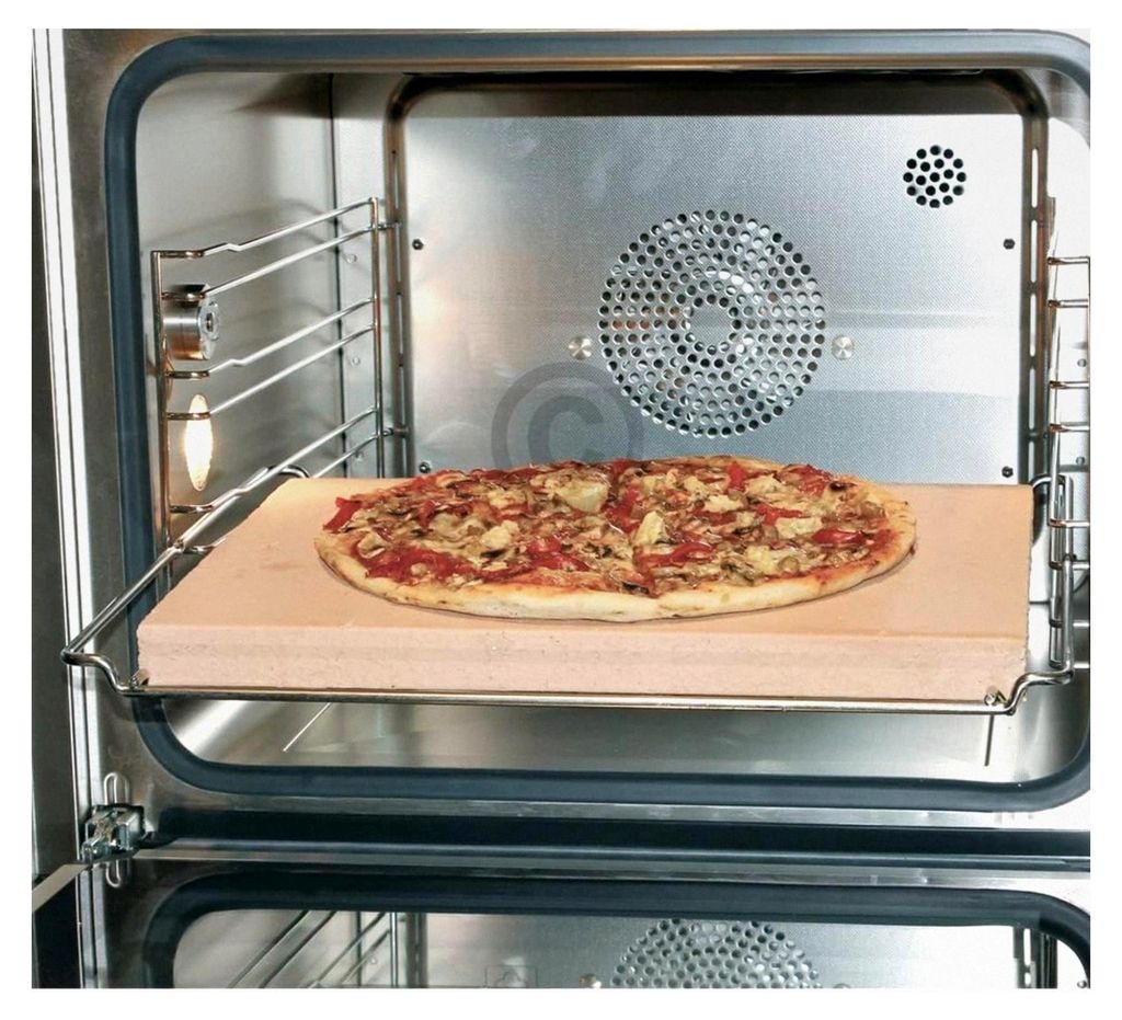 Pizzastein aus Schamott für den Backofen 400x300x30 mm Brotbackstein für Brot, Flammkuchen und Pizza