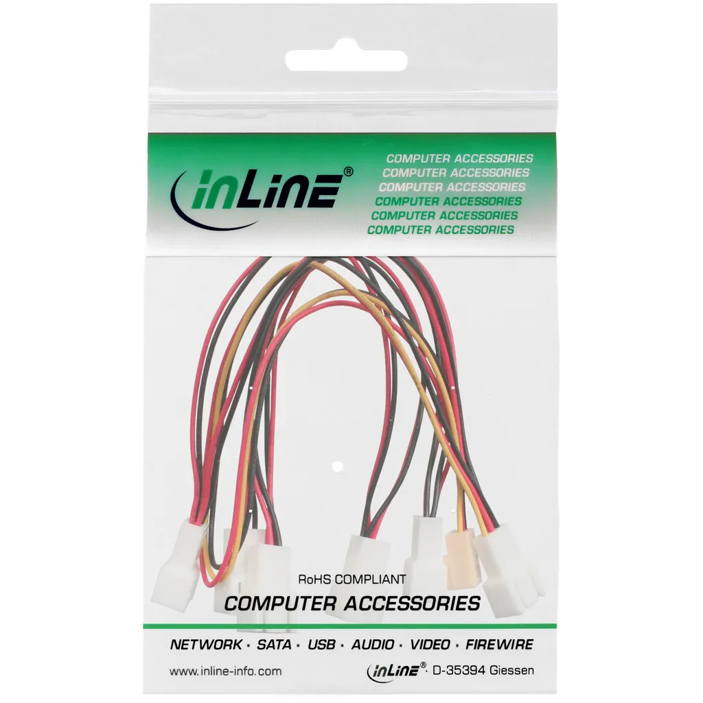 InLine Adattatore Ventole PC 1 a 6 prese Molex 3-pin 33436 - 3