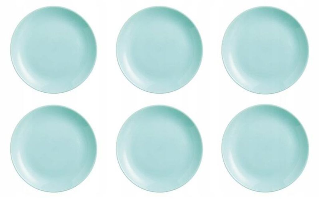 Ploché turquoise taler 25 cm sklo Obrázek produktu 