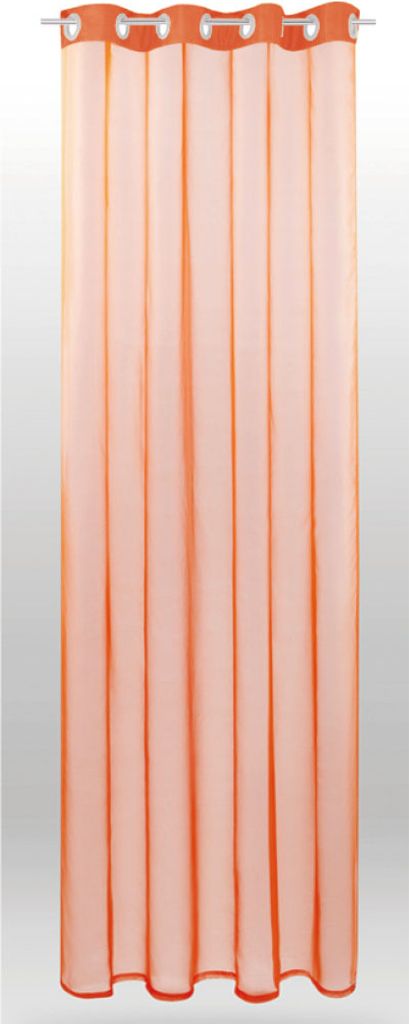 Gardine Ösen Transparent Noella, Größe: 140x175cm, Farbe: Orange