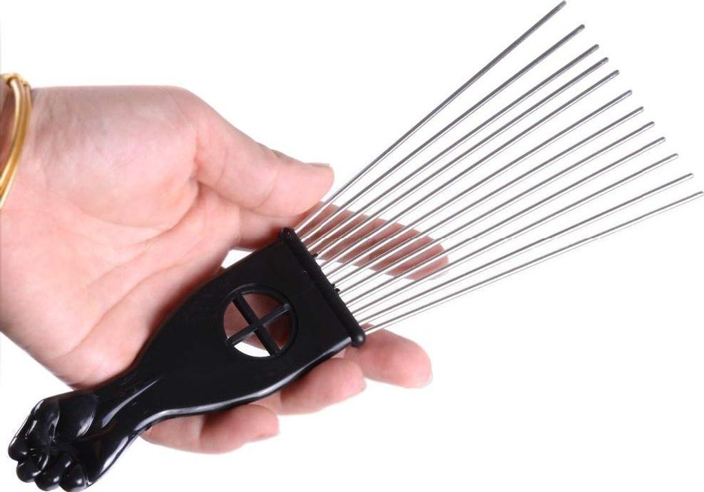 Metallene Haar-Pick-Kamm - Breites Zahn-Styling-Tool - 3 Stück - Für Friseure