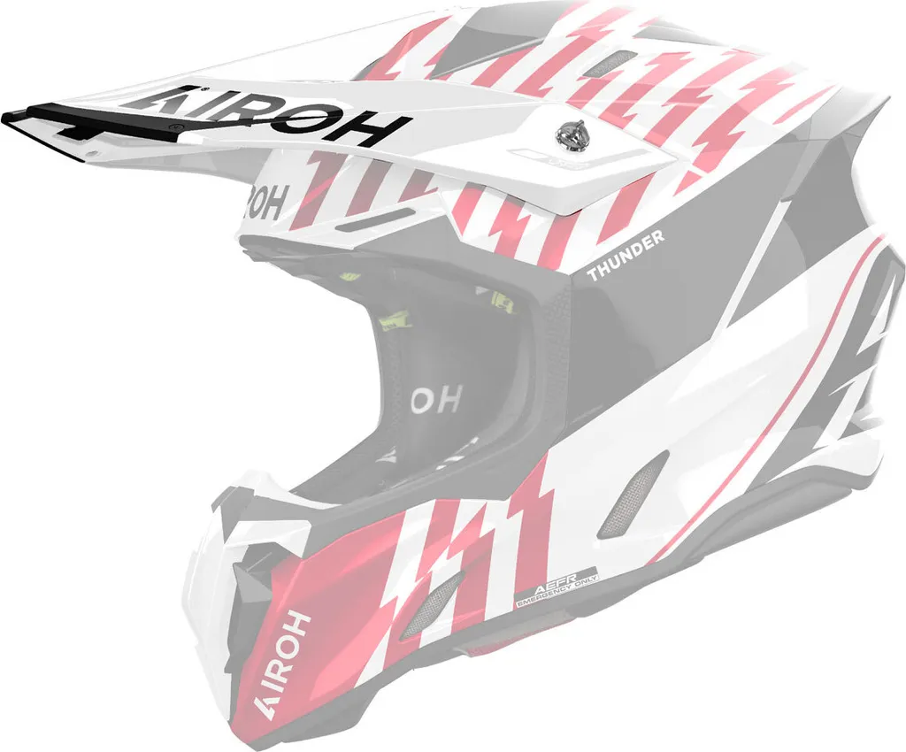 Casque Airoh Twist 3 Thunder Red White - Intégral Cross Haute Performance