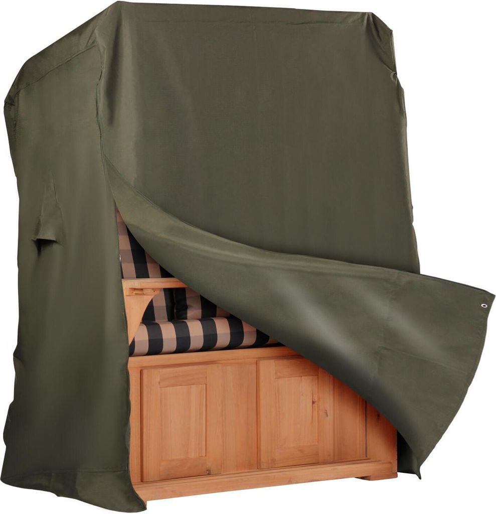Strandkorb Hanse Schutzhülle winterfest 130cm breit aus 600 Produktbild 