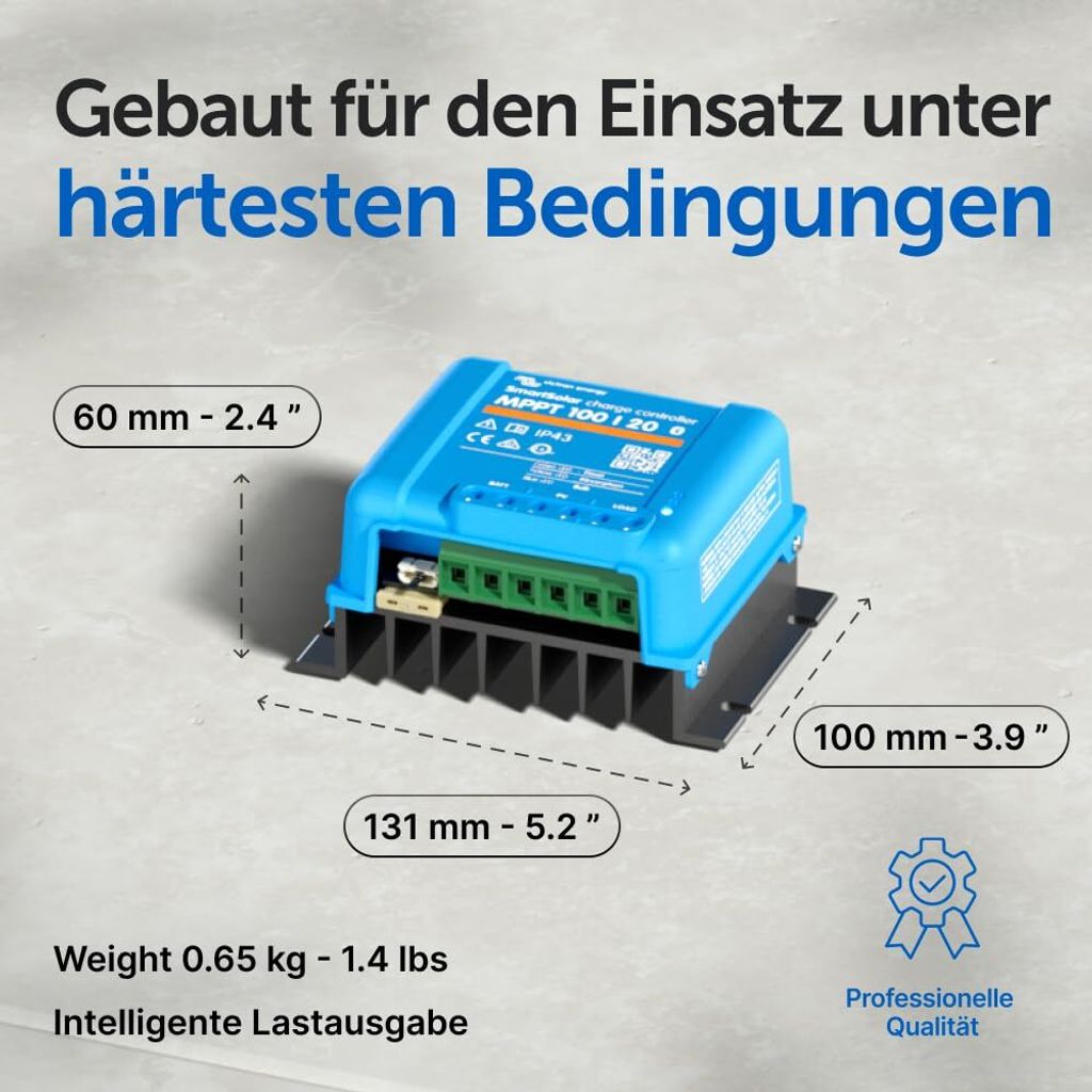 Victron Smartsolar MPPT 100/20-48 20A 12V 24V 48V Solar Produktbild 9