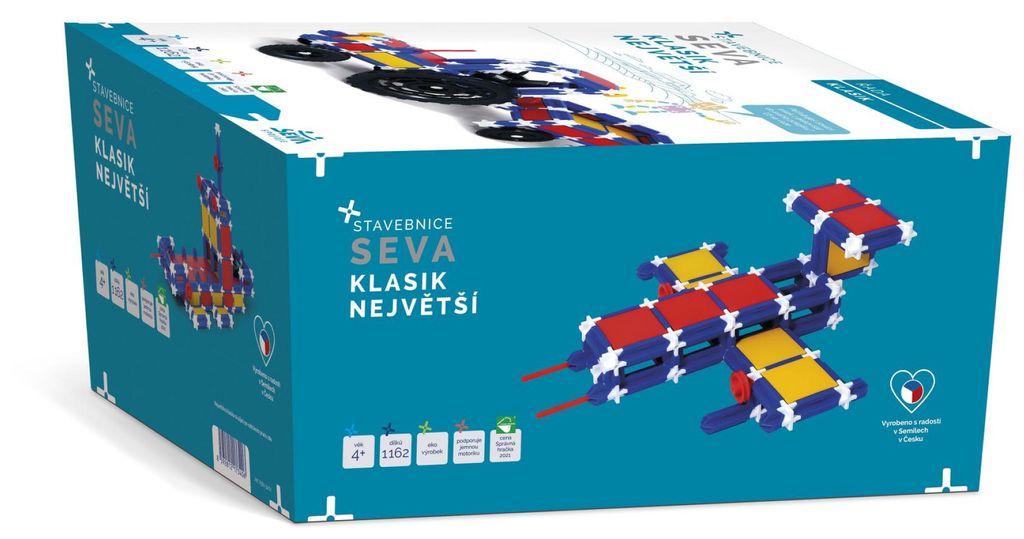 Stavebnice SEVA KLASIK Najväčšie plastové 1162ks v krabici Obrázok produktu 