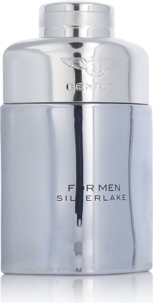 A silver perfume bottle for men.