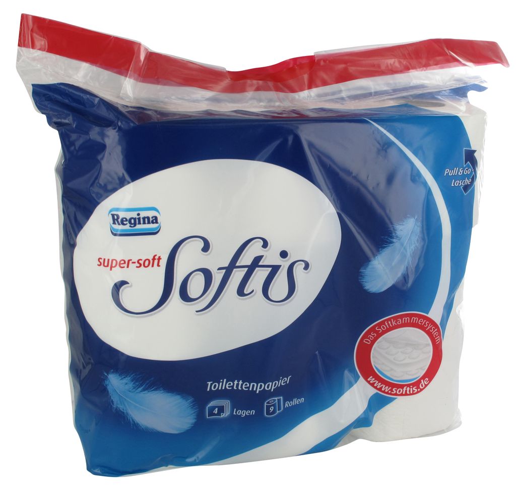 Toilettenpapier Softis 18 Rollen super weich saugstark hautverträglich Klopapier 