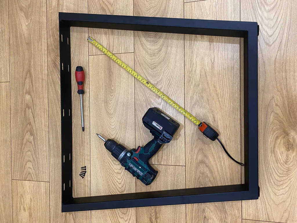 Coppia Gambe Tavolo Metallo 70cm per Scrivania - Nero Opaco Alta Tenuta - 10