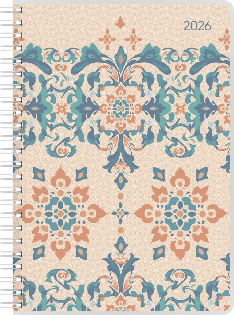 Ladytimer Ringbuch Oriental 2026 - Taschen-Kalender A5 (15x21 cm) - Schüler-Kalender - Weekly - Ringbindung - 128 Seiten - Alpha Edition