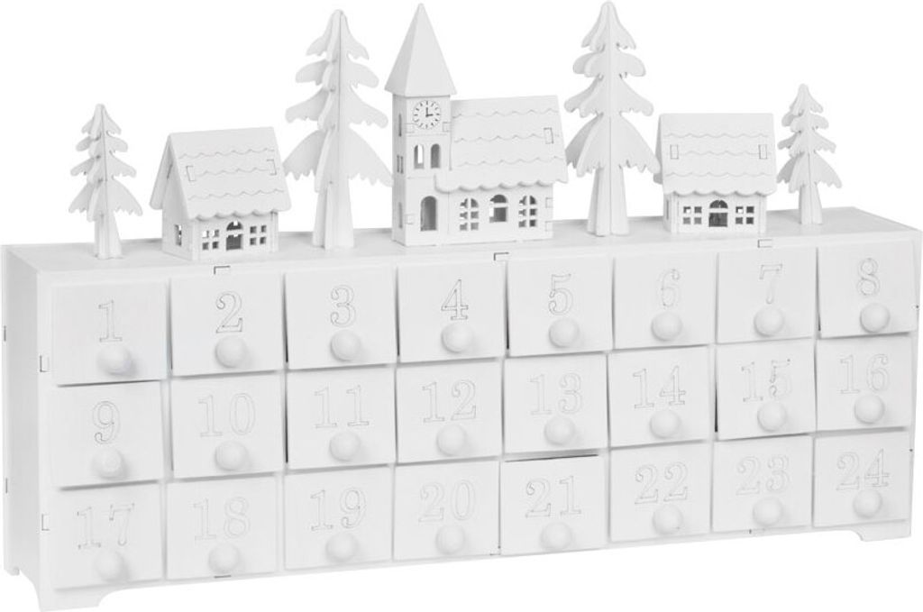 Świecznik kalendarz adwentowy drewniany Led YULETIDE na Zdjęcie produktu 9