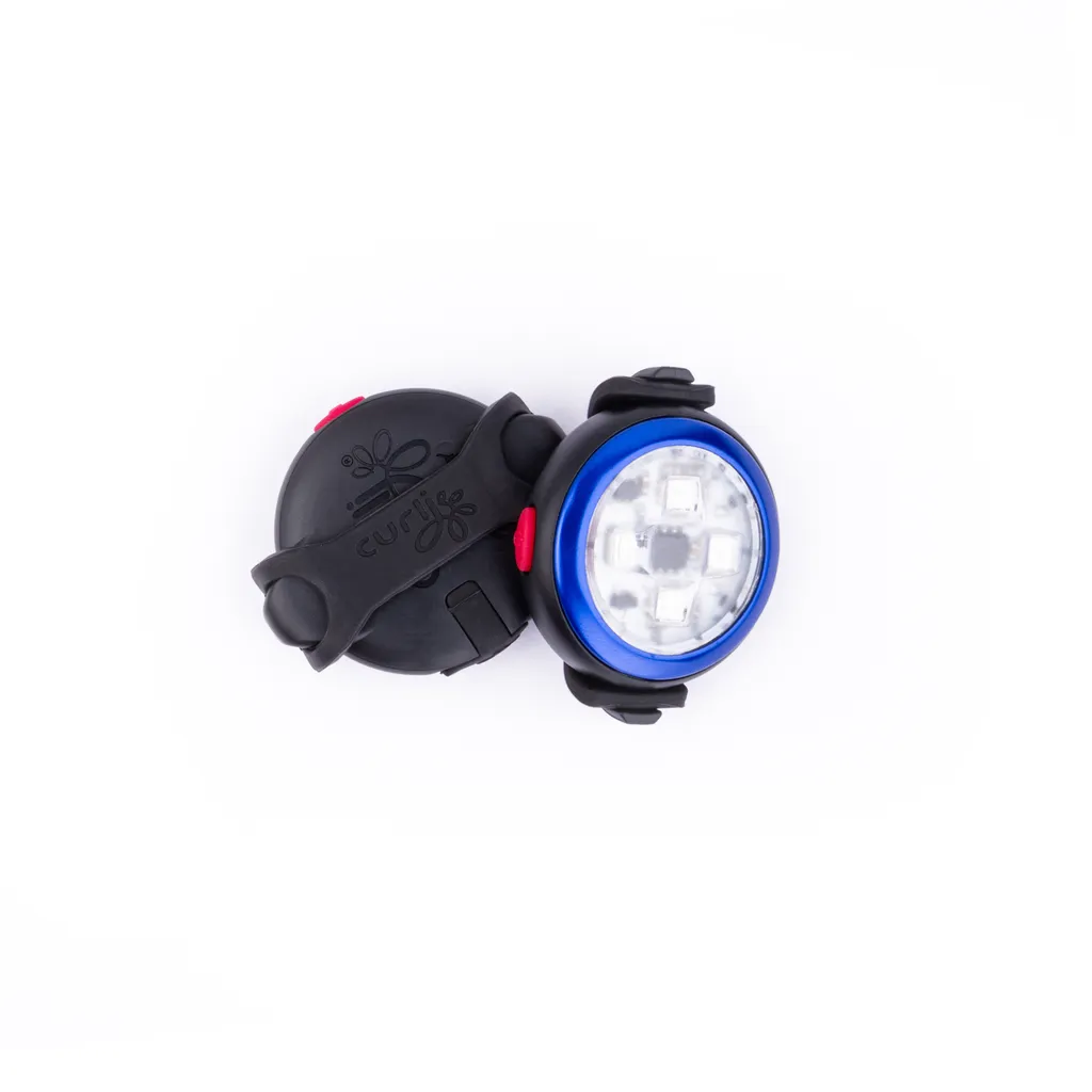 CURLI Luumi LED Lampe de Sécurité Rechargeable Collier Chien Bleu