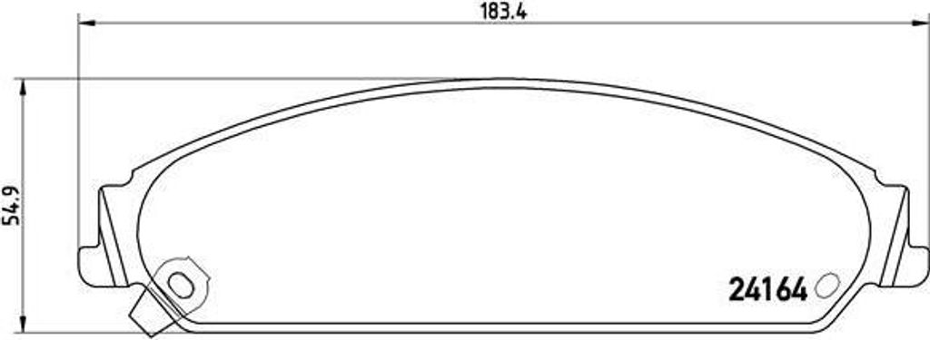 BREMBO P 11 017 Bremsbelagsatz, Scheibenbremse OE 05137666AA kompatibel mit Thema, 300 C