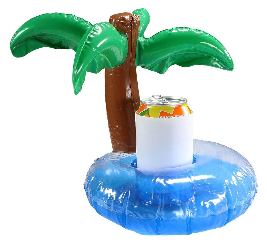 Aufblasbarer Getränkehalter Palme - schwimmender Pool Dosenhalter
