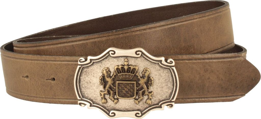 Trachten-Ledergürtel bayerischer Wappen-Löwe von Hut-Breiter