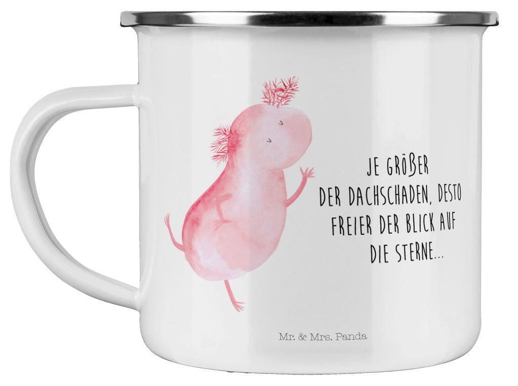 Mr. & Mrs. Panda Teetasse Axolotl Tanzen - Weiß - Geschenk, Produktbild 
