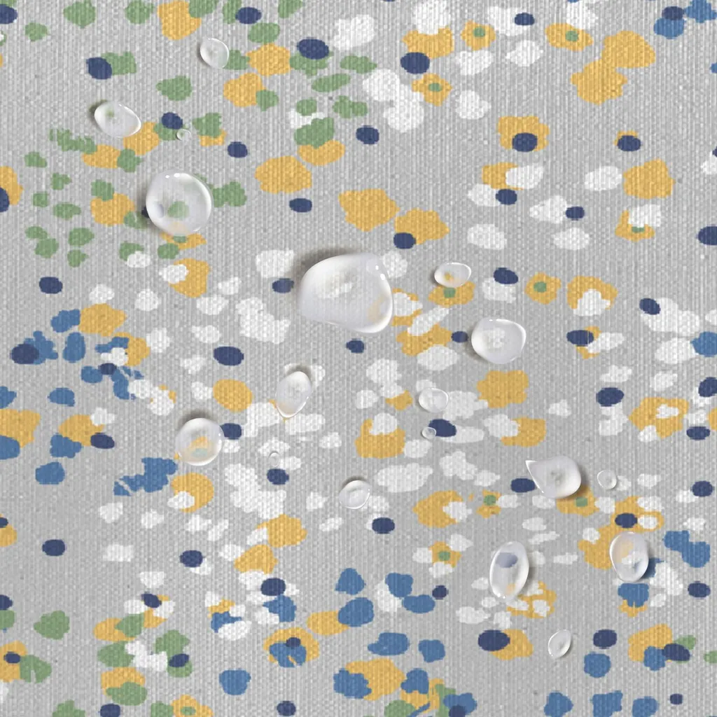 Nappe rectangulaire enduite et imperméable bleue JAVA 250x135 cm