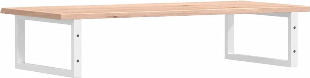 vidaXL Waschtischplatte mit Halterung Stahl und Massivholz Eiche