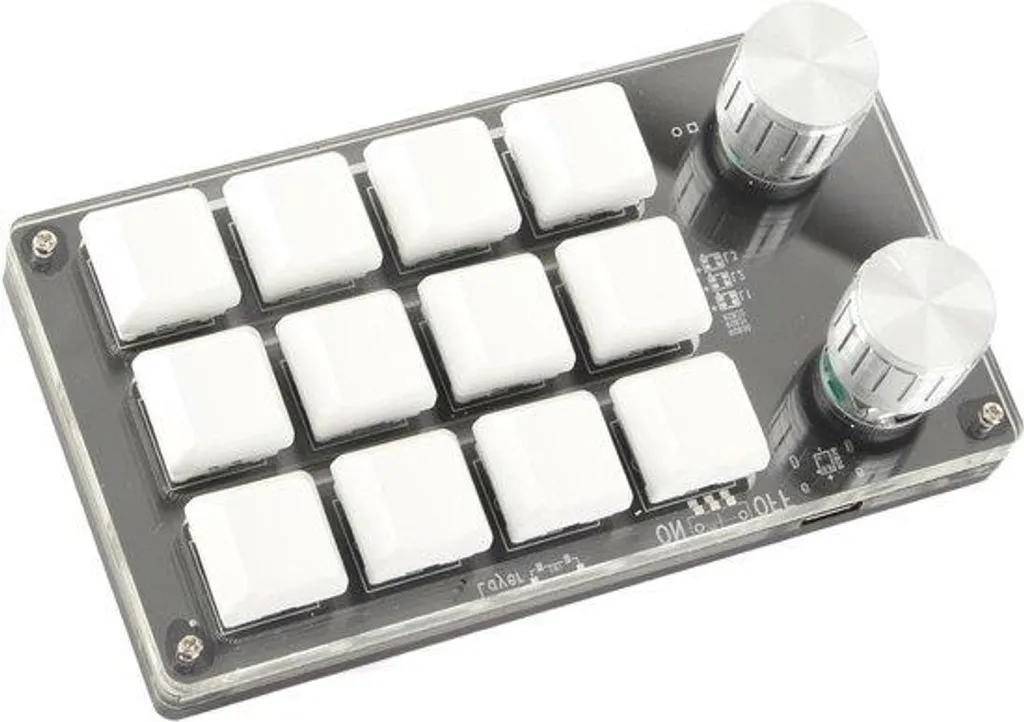 Clavier mécanique blanc programmable à 9 touches avec bouton multimédia réglable