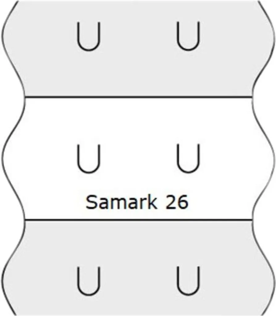 Étiquette de Prix Amovible Sato Samark 12 x 26 mm Blanche x36