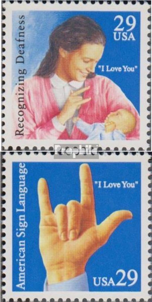 Briefmarken USA 1993 Mi 2395-2396 (kompl.Ausg.) postfrisch Gehörlosen Sprache