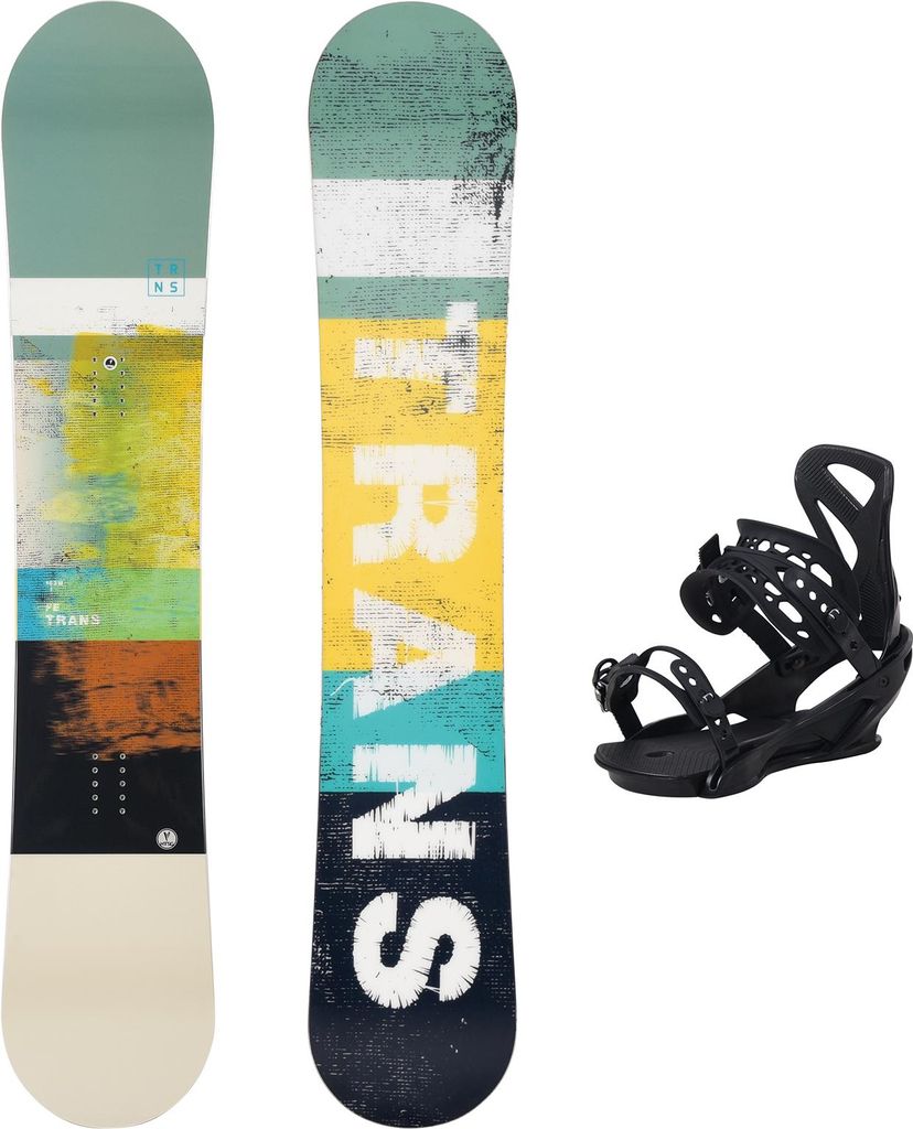 Trans Snowboard Set FE 158 cm Grün + Sonic L Bindung