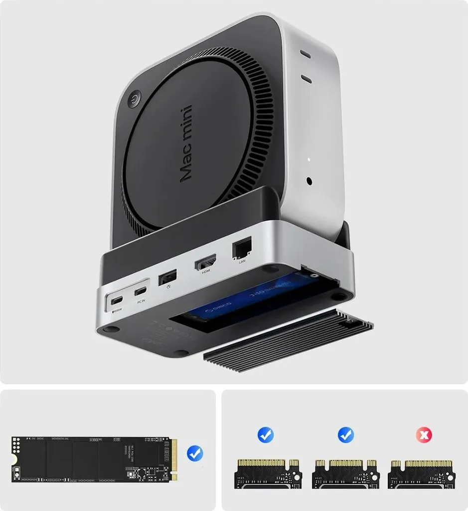 Hub USB-C 10-en-1 Orico MiniDock et boîtier SSD externe pour PC Mac - 10