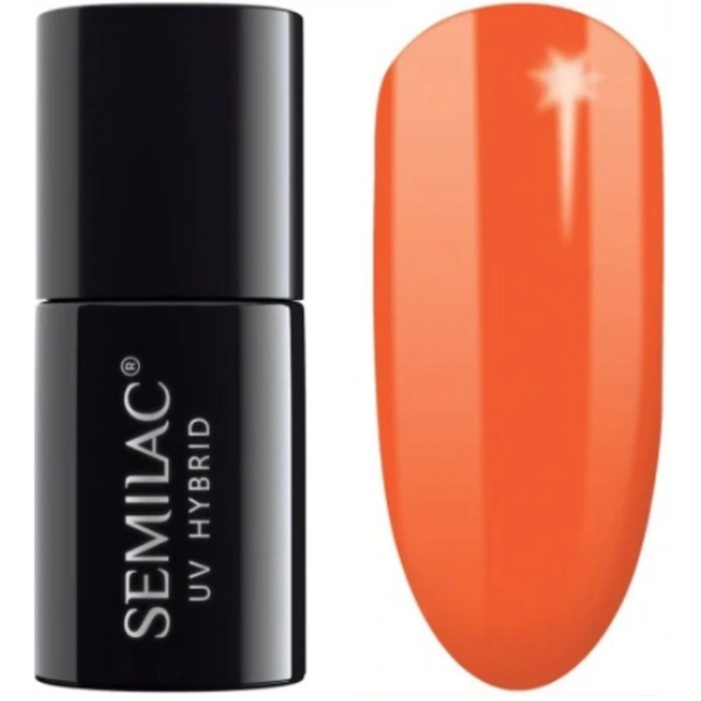SEMILAC Hybrid-Lack 045 Electric Orange - 7 ml Produktbild 