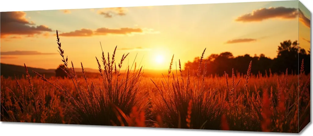 Arreda con Amore: Quadro su Tela 70x30 Panorama Campo 2 Soggiorno