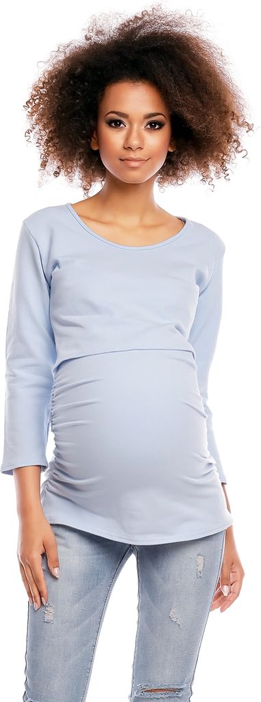 PeeKaBoo Umstandspullover für Damen Cheen hellblau L/XL