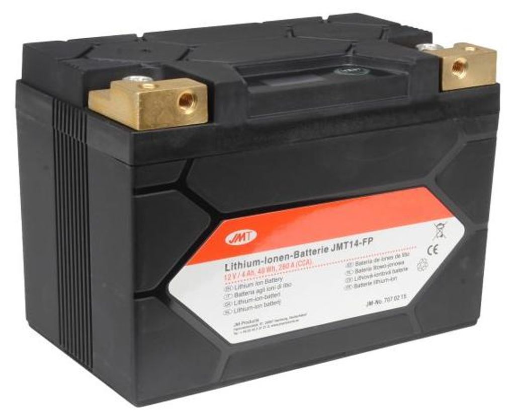 Batterie Motorrad JMT14-FP JMT Lithium-Ionen mit Anzeige