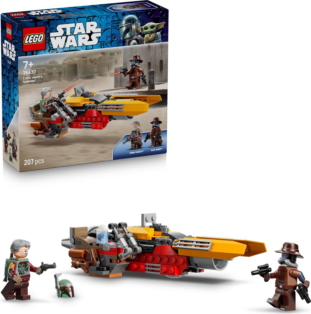 LEGO Star Wars 75437 Cobb Vanths Speeder - inkl. Cobb Vanth & Cad Bane Minifiguren sowie Blaster & Jetpack - Geschenk für Jungen ab 7 Jahren und F...