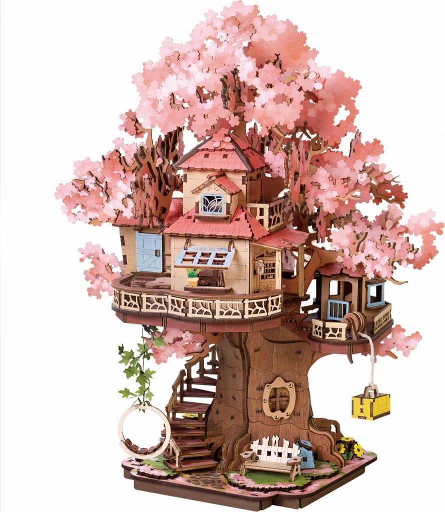 Rolife 3D-Holz-Puzzle Sakura Tree House / Baumhaus Produktbild 