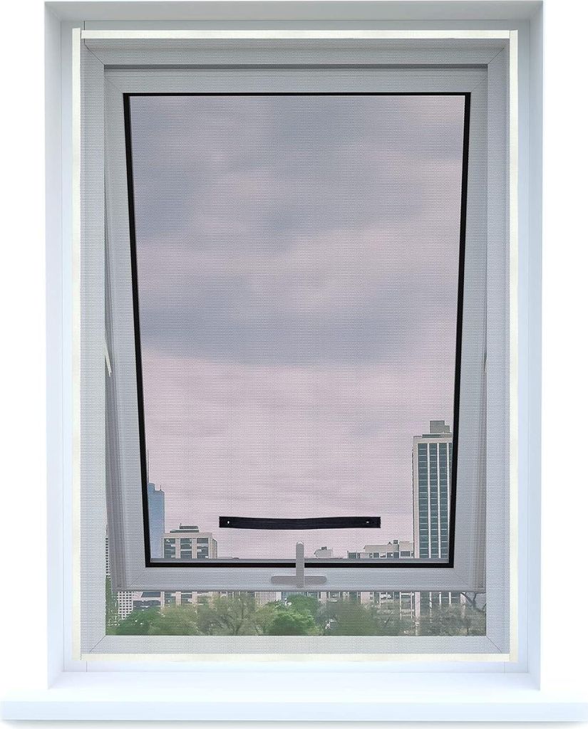 Schwarzes Drahtgitter für Dachfenster - Insektenschutz - 130 x 150 cm