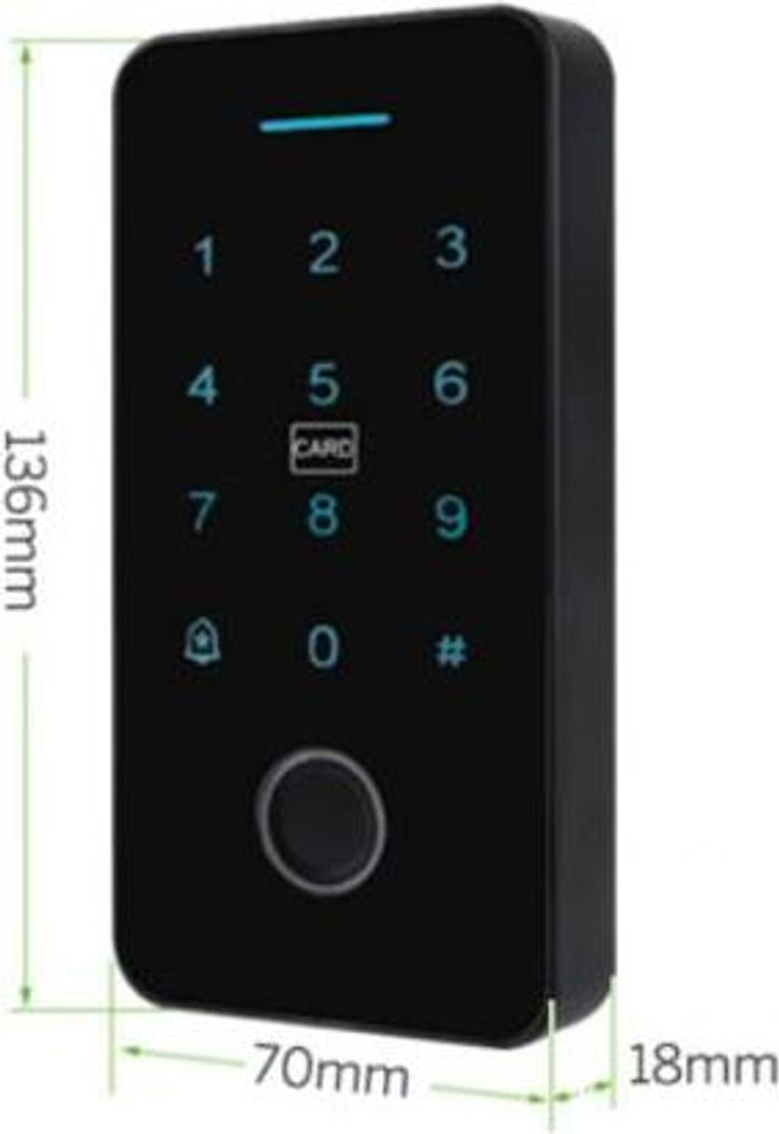 Inteligentní WIFI TUYA klávesnice s biometrií a RFID Obrázek produktu 