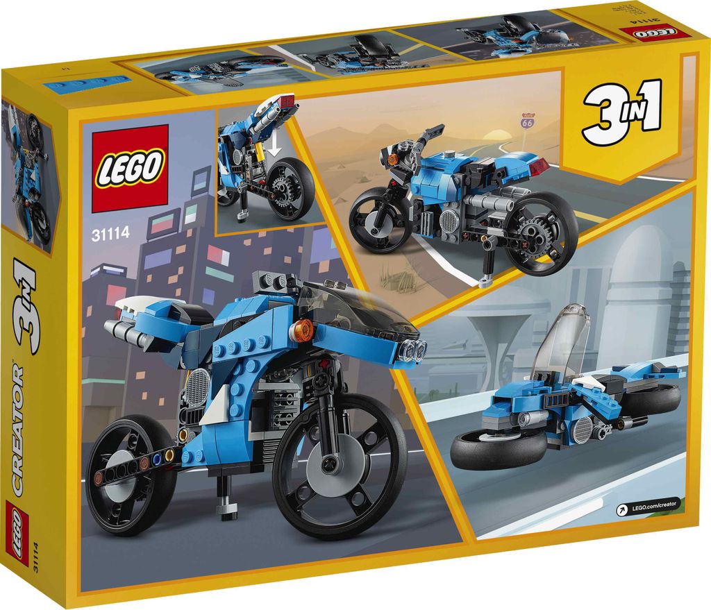 LEGO 31114 Creator 3-In-1 Geländemotorrad aus Bausteinen Produktbild 11