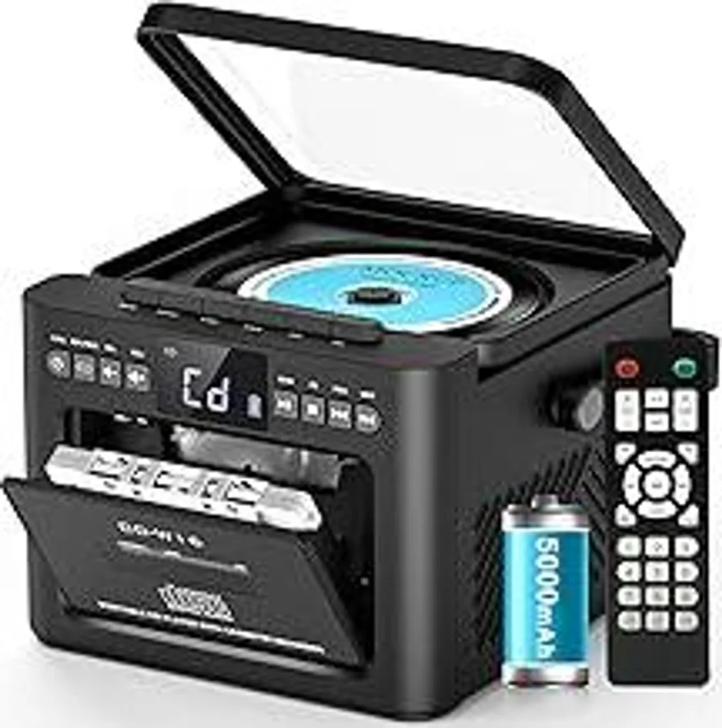 Greadio Boombox Nero: Audio Stereo Bluetooth e Design Elegante per la Casa