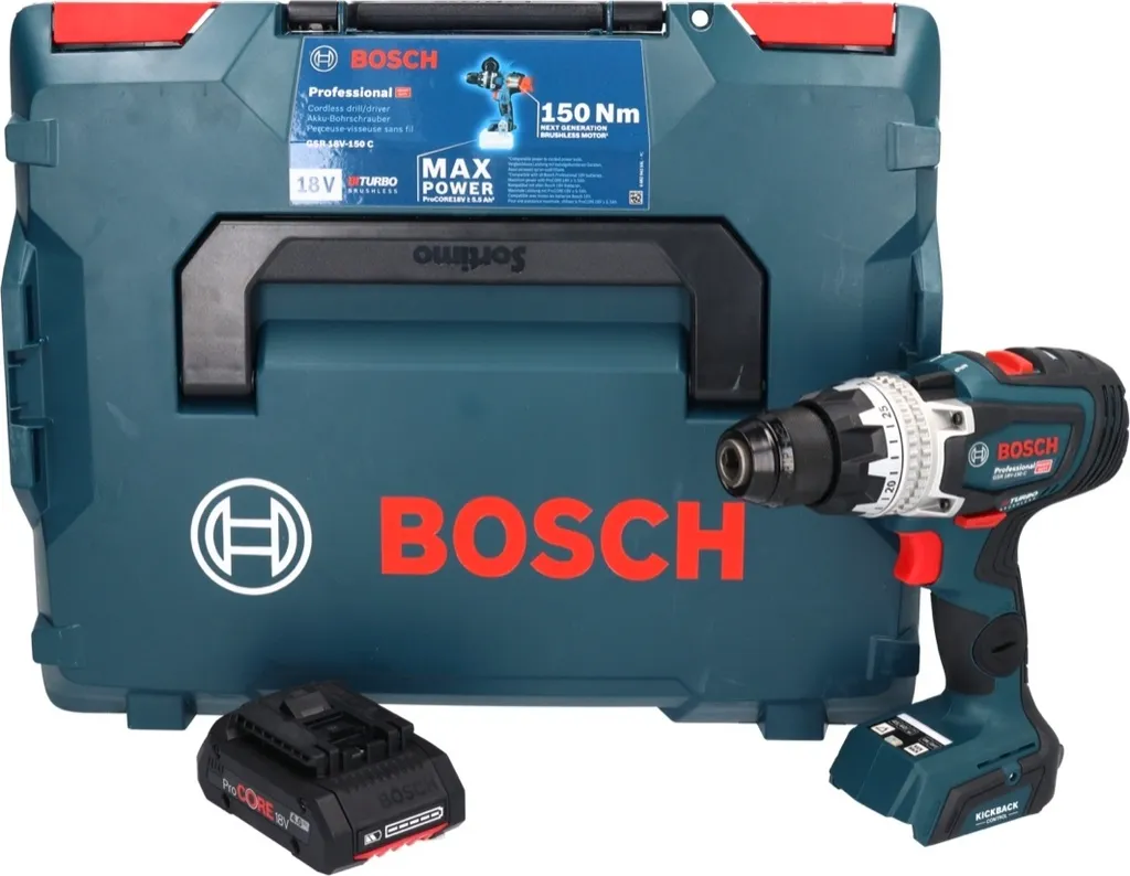 Bosch GSR 18V-150 C Perceuse-visseuse Biturbo Brushless avec L-Boxx - 2