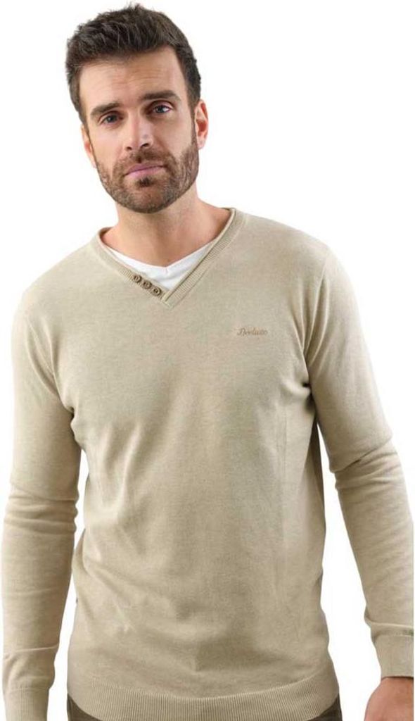 Deeluxe Single Pullover Mit V-ausschnitt Beige XL Herren Beige XL