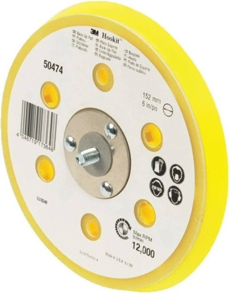Plateau 3M 50474 150mm à fixation auto-agrippante pour ponceuse orbitale