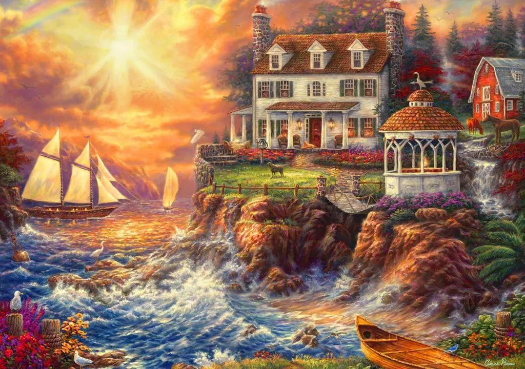 Puzzle 2000 pièces sans reflets Life Above the Fray - Bluebird anti-pièce