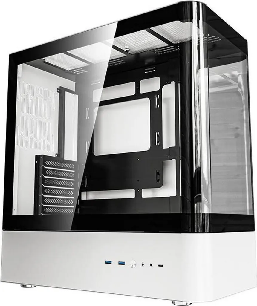 Boîtier PC DarkFlash HM1 Noir ATX Gaming avec Panneau en Verre Trempé