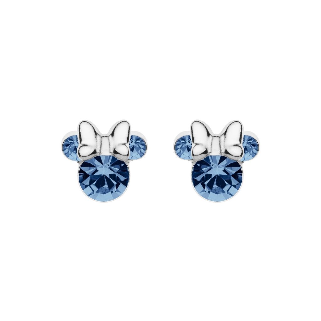 Disney Disney ES00028SDECL.CS Ohrringe Klein Mädchen Minnie Mouse Blau Dezember Silber