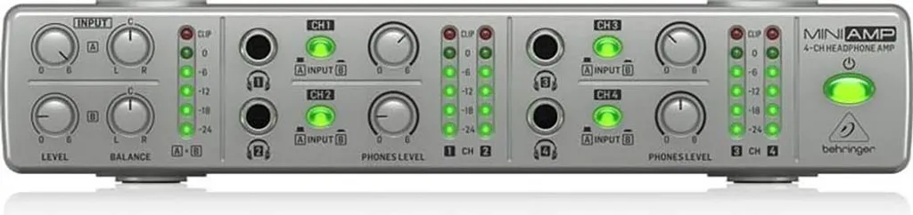 Ampli Casque Behringer AMP800 V2 pour Enregistrement Groupe et Podcast