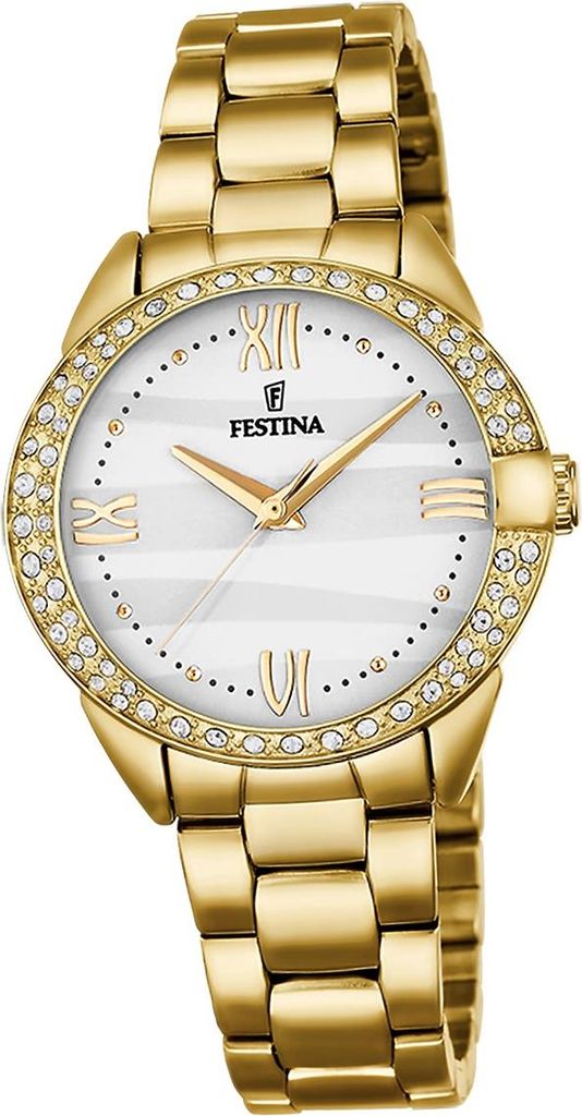 Festina Damenuhr Boyfriend Armbanduhr Edelstahl gold D2UF20685/1