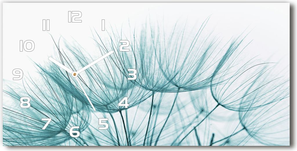 Wanduhr aus Glas – 60x30 cm - Glasbild - Glasuhr - Produktbild 
