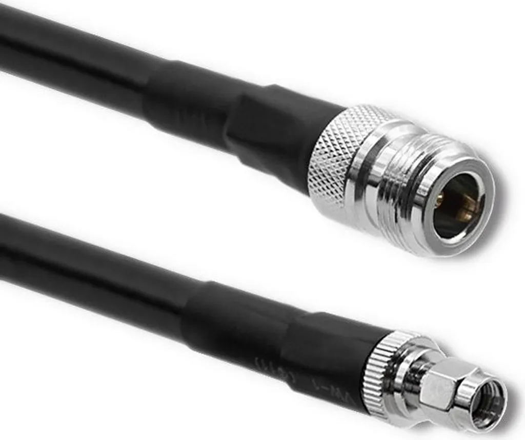 Câble d'antenne WiFi LMR400 Qoltec 5m connecteur N femelle vers RP-SMA