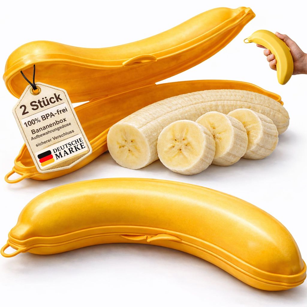 Bananenbox 2er Set Bananendose Bananen Dose Box Produktbild 