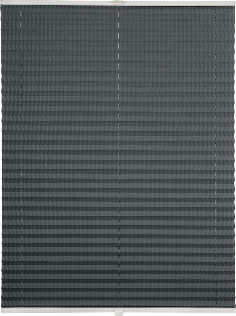 Plissee auf Maß Fusion für Fenster zum Anschrauben in Glasleiste Farbe: Dunkelgrau Fusion, Größe: B): 111-120 cm, H): 201-250 cm